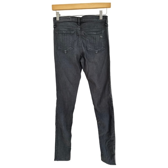 Rag & Bone The Skinny Distressed in Charcoal Gray Jeans Size 25 - Picture 4 of 15